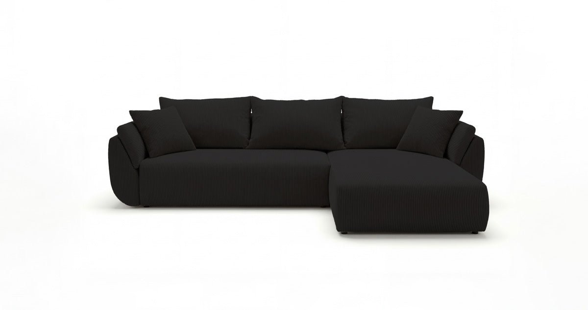 Designer Sofa Lenoa L mit Schlaf- und Klappfunktion in Cord