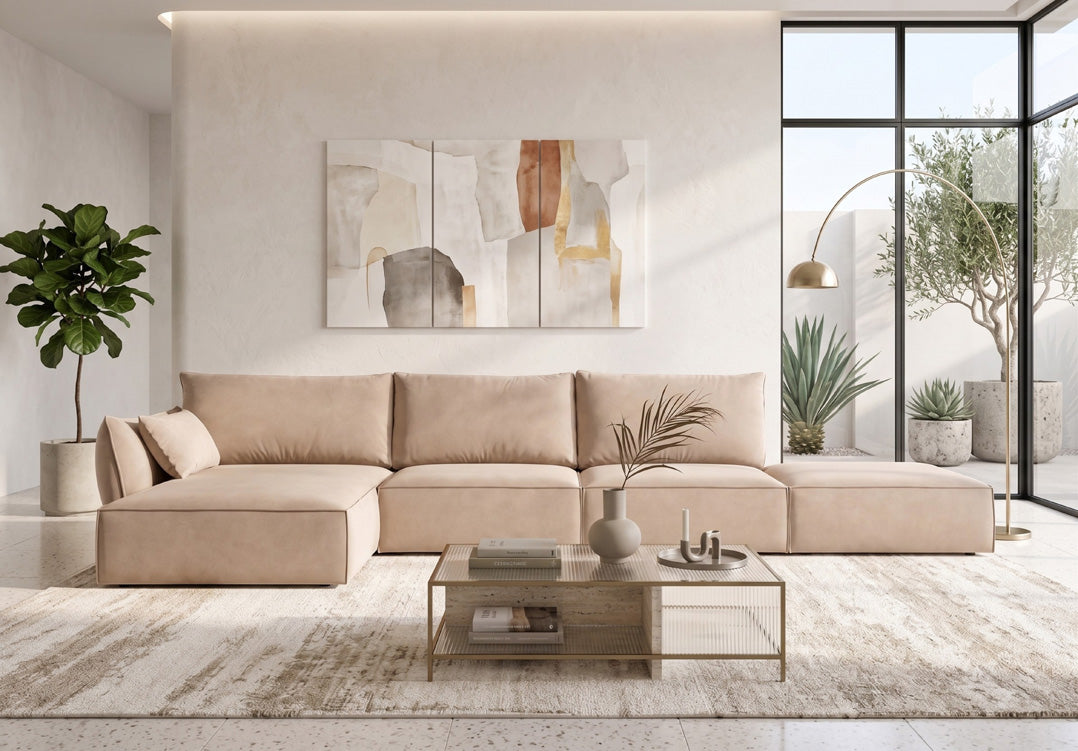 Designer Sofa Nuvola L Open in Samt
