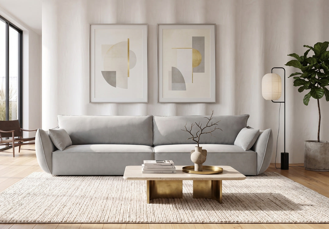 Designer Sofa 4 Sitzer Nuvola in Samt