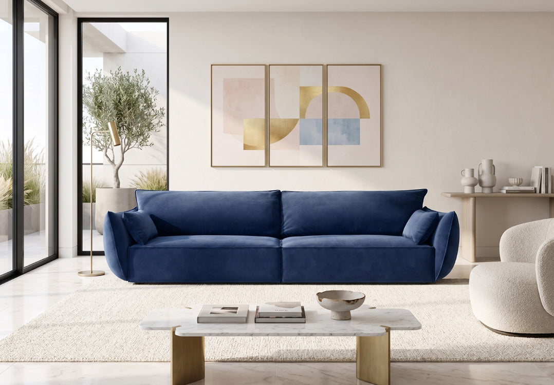 Designer Sofa 4 Sitzer Nuvola in Samt