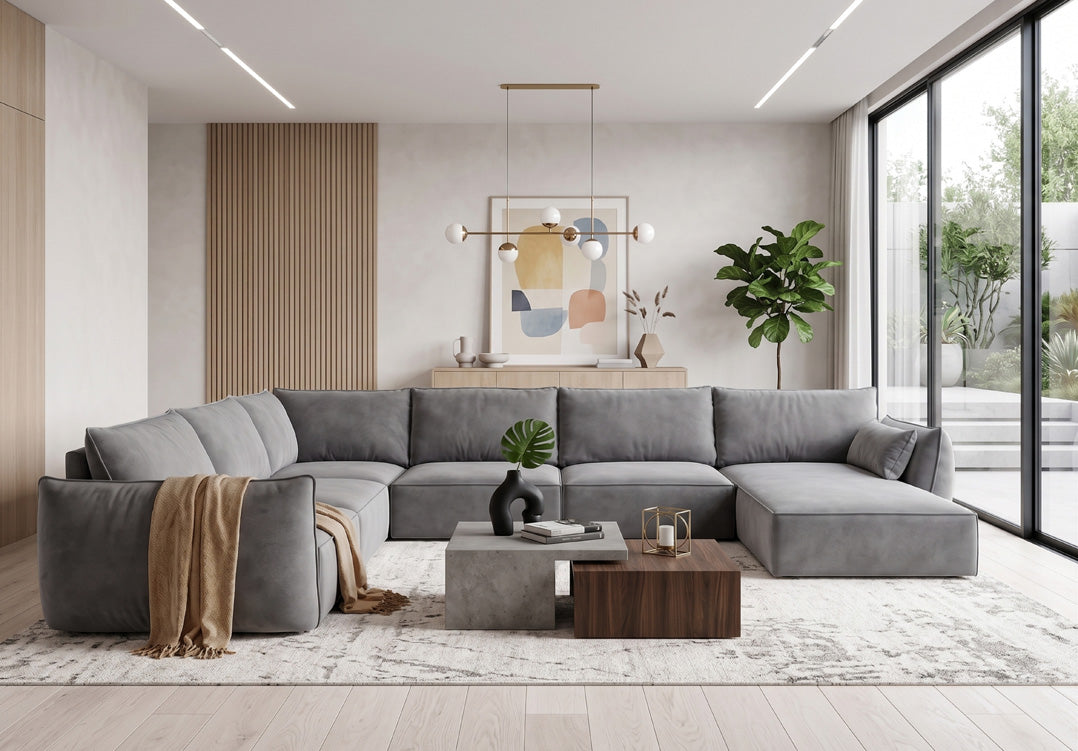 Designer Sofa Nuvola U in Samt