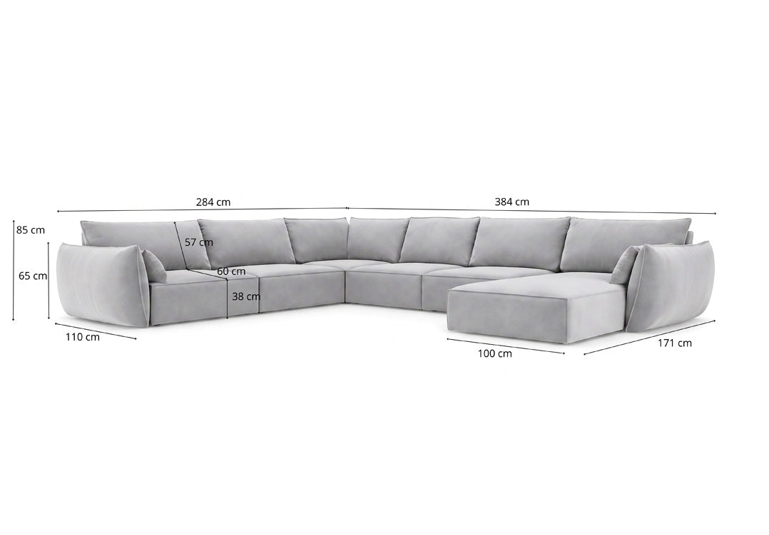 Designer Sofa Nuvola U in Samt