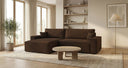 Designer Ecksofa Vienna mit Schlaf- und Klappfunktion in Cord