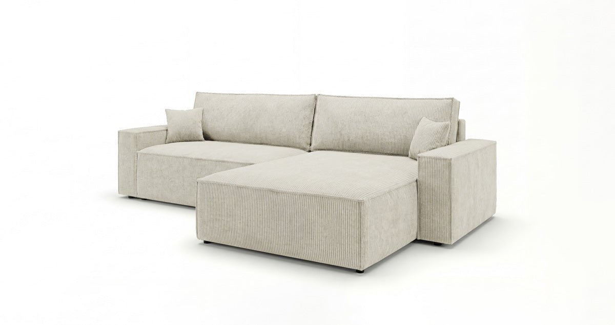 Designer Sofa Vienna mit Schlaf- und Klappfunktion in Cord