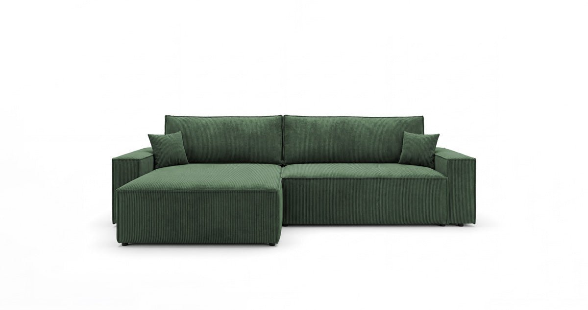 Designer Sofa Vienna mit Schlaf- und Klappfunktion in Cord