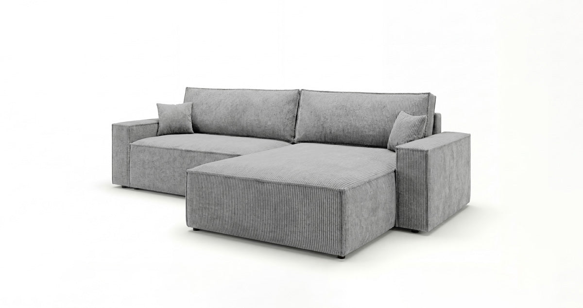 Designer Sofa Vienna mit Schlaf- und Klappfunktion in Cord