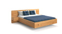 Designer wooden bed Ophelia in solid oak with a floating appearance