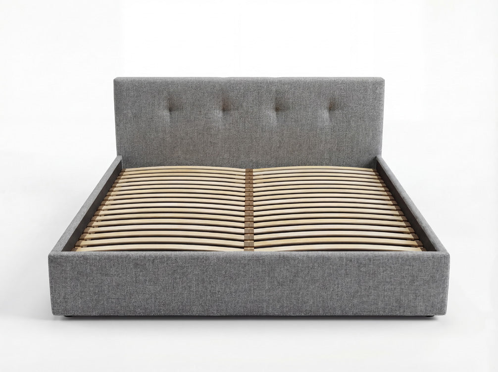 Designer Polsterbett Alva in Samt mit Stauraum