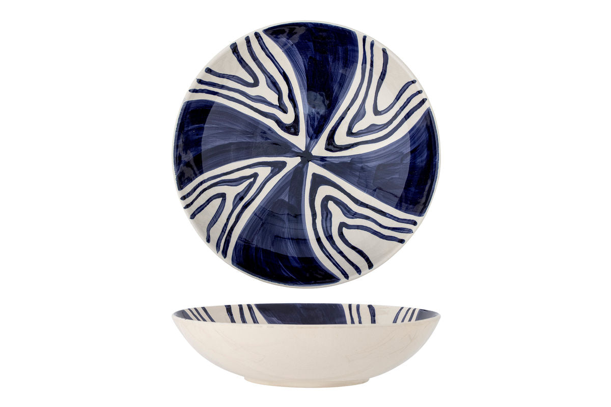 Bowl Sara - Hand-painted Stoneware in the Color Blue