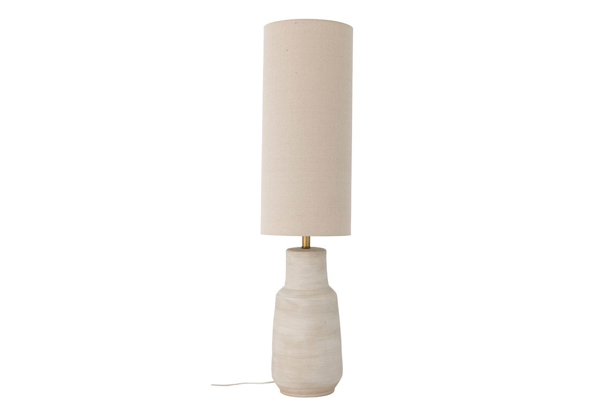 Floor Lamp Tengen – Stoneware with Fabric Shade