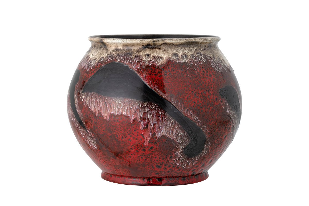 Flower Pot Emerald – red glazed stoneware