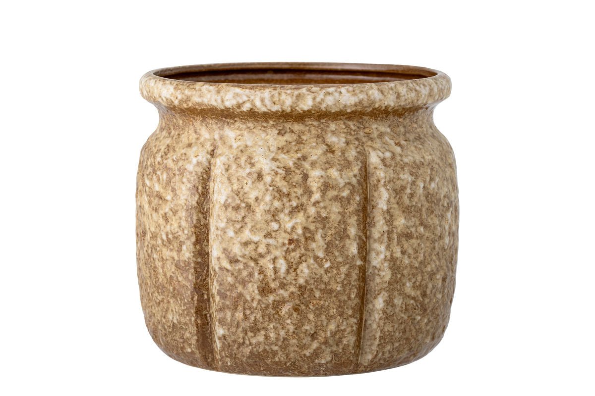 Flower Pot Norell – Stoneware with Custom Brown Glaze