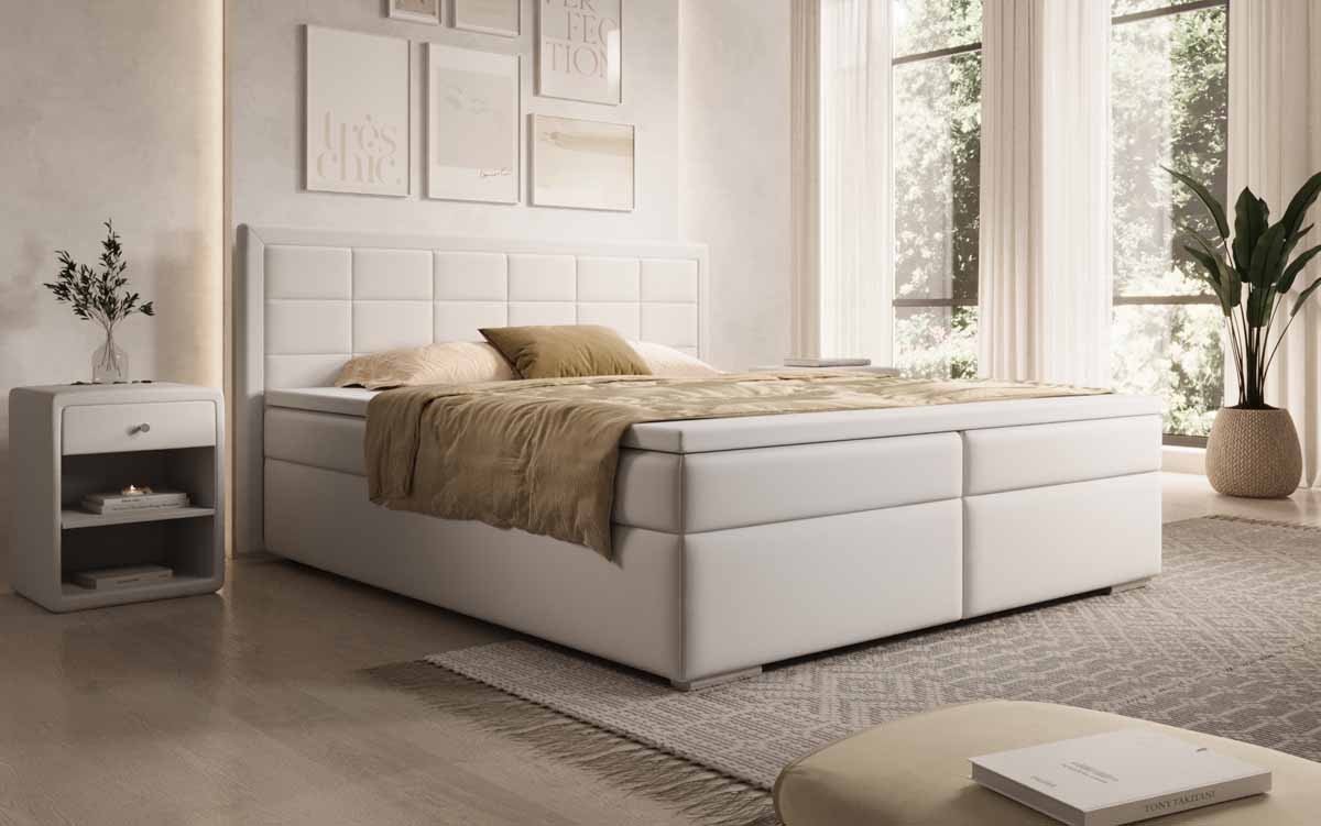 Boxspringbett Athina Kunstleder mit Stauraum - Luxusbetten24