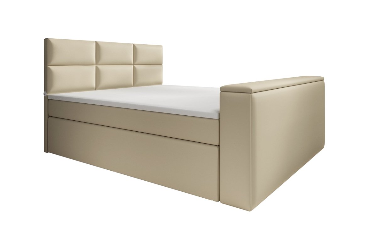 Boxspringbett Carito mit TV Lift, USB und Stauraum - Luxusbetten24