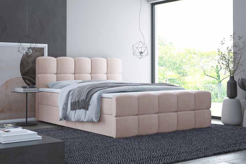 Boxspringbett Cozy Samt mit Stauraum - Luxusbetten24