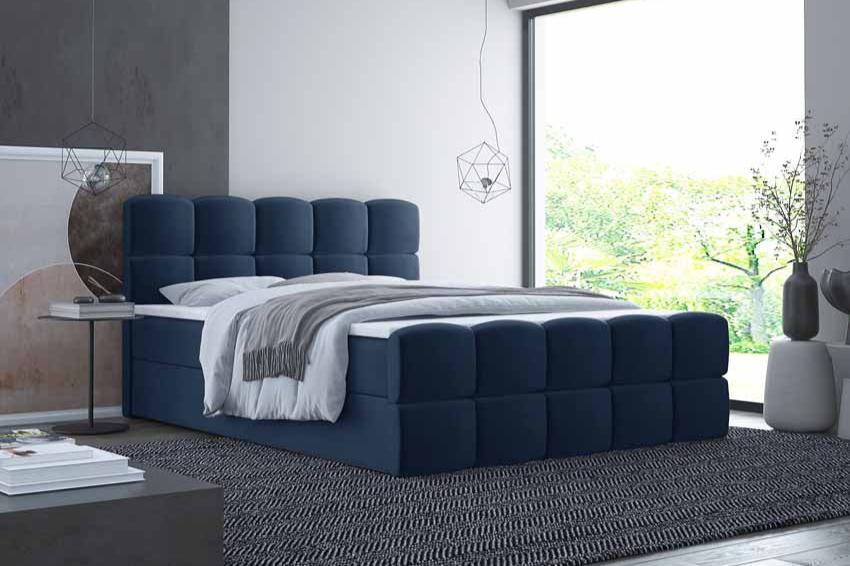 Boxspringbett Cozy Samt mit Stauraum - Luxusbetten24