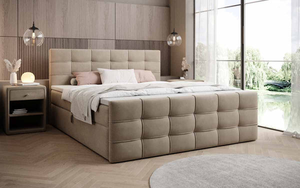 Boxspringbett Luxor Samt mit Stauraum