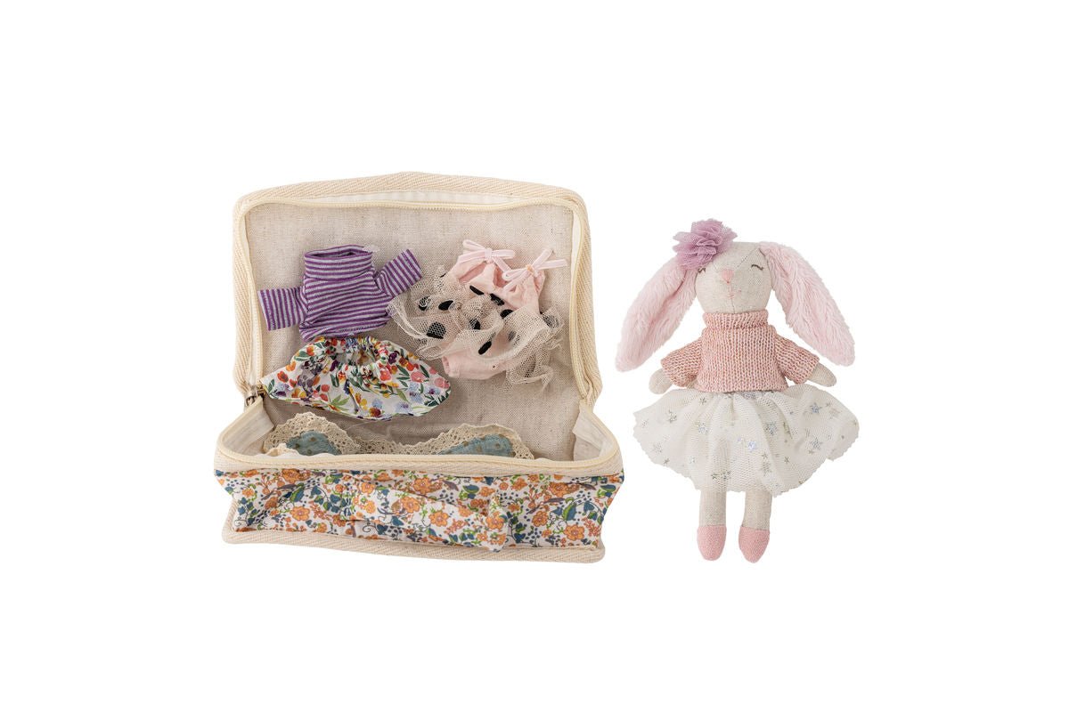 Stoffpuppe „Luna“ mit Tasche – Buntes Spielset aus Polyester