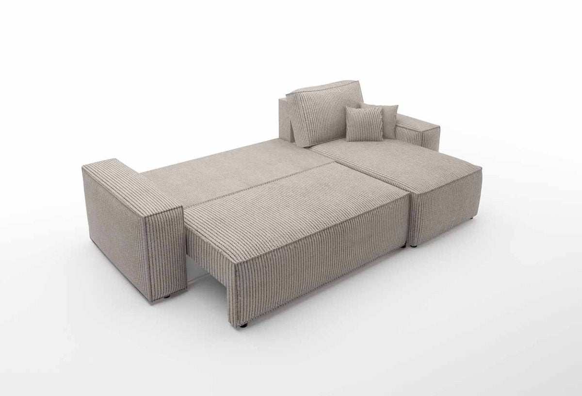 Designer Sofa Cordario mit Schlaffunktion und Stauraum - Luxusbetten24