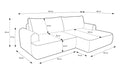 Designer Sofa Luma mit Stauraum und Schlaffunktion - Luxusbetten24