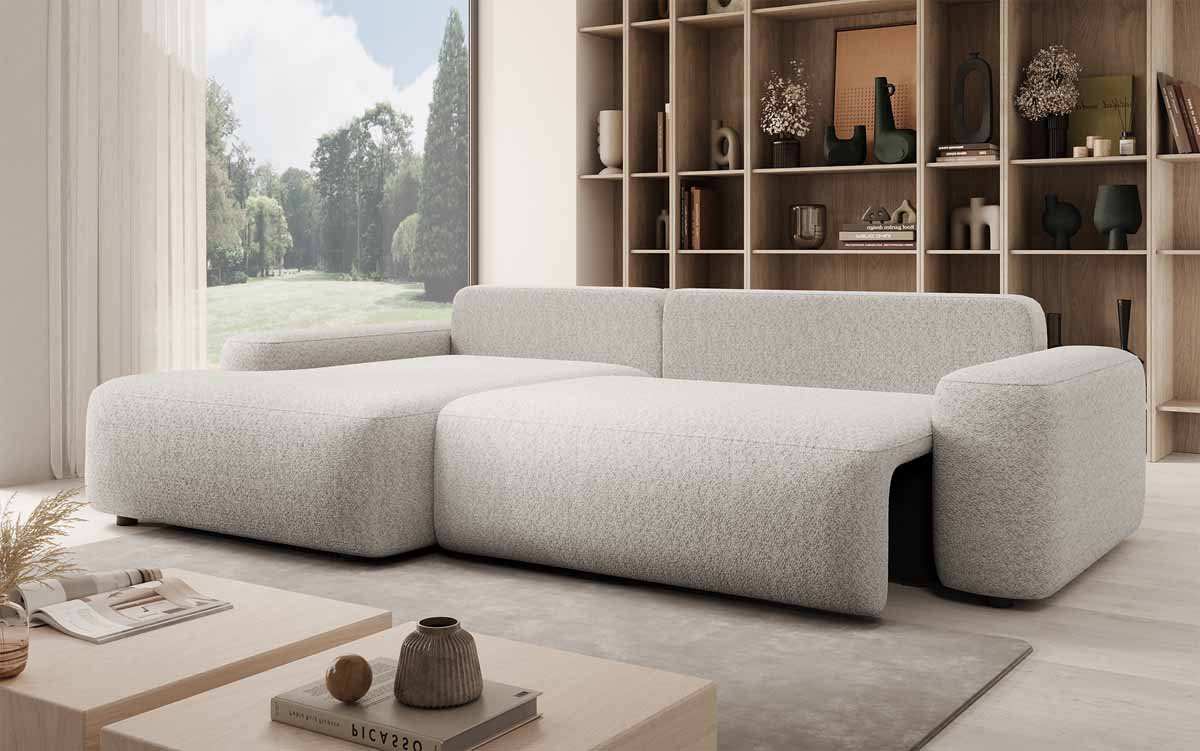 Designer Sofa Luma mit Stauraum und Schlaffunktion - Luxusbetten24