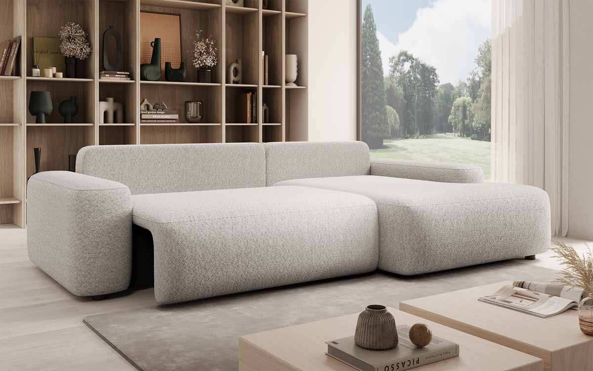 Designer Sofa Luma mit Stauraum und Schlaffunktion - Luxusbetten24