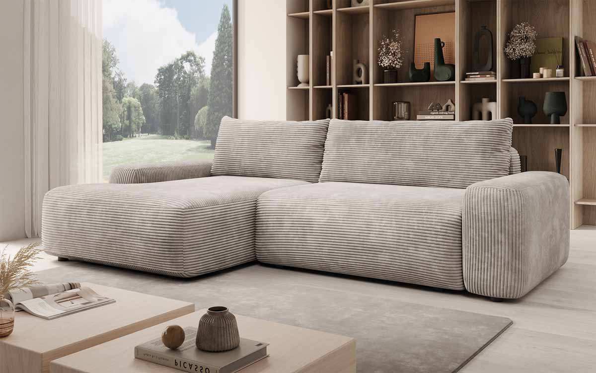 Designer Sofa Luma mit Stauraum und Schlaffunktion - Luxusbetten24