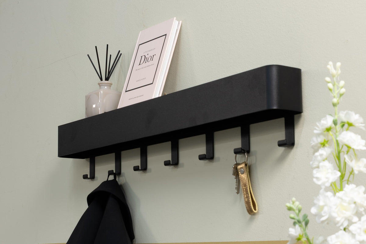 Designer Wandgarderobe Paxi - Schwarz