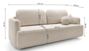 Designer Sofa Celiné Bouclé with Sleeper Function and Storage Space