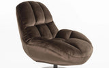 Designer Drehsessel Nando in Samt in Braun – Detail Sitzschale
