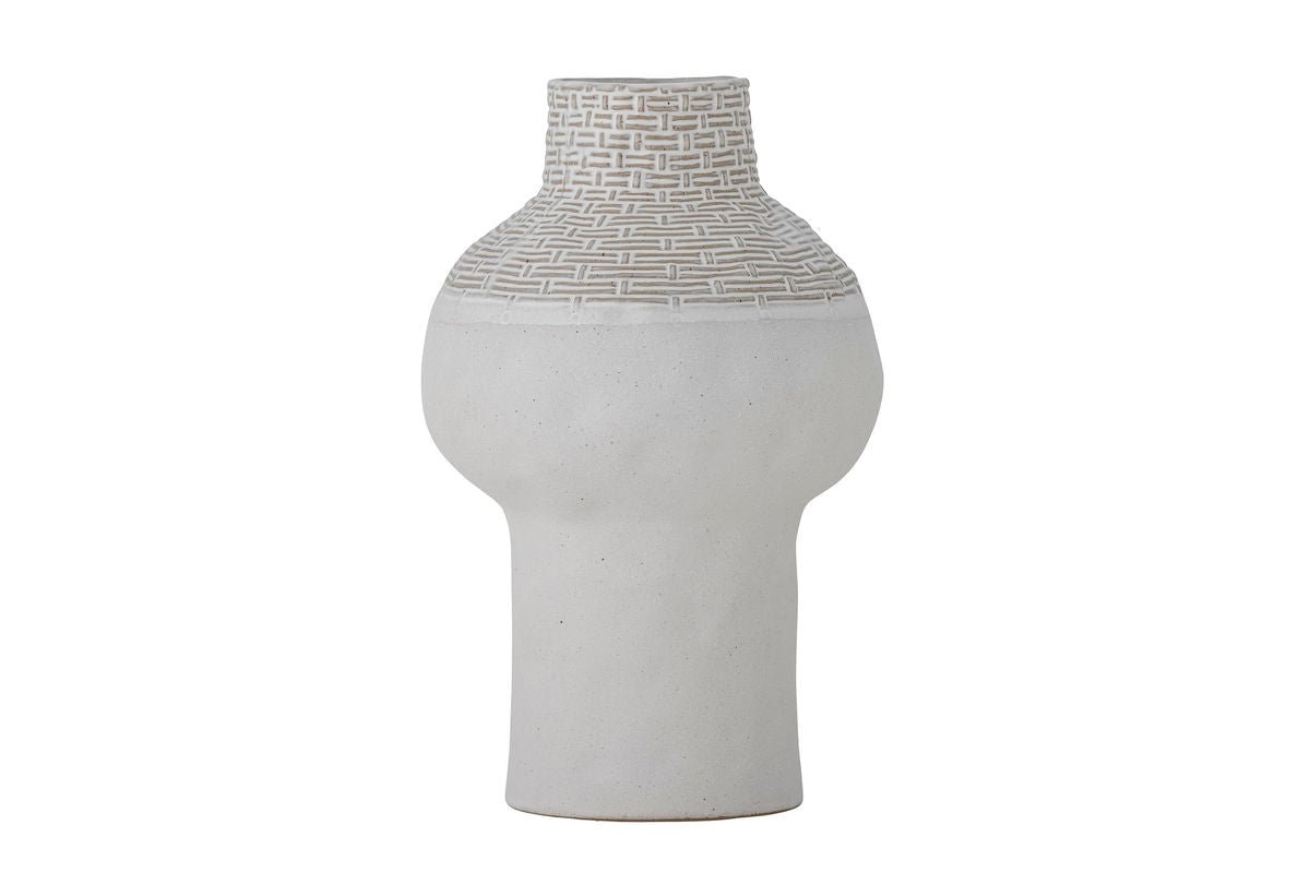 Vase "Mystery Wall" - white stoneware