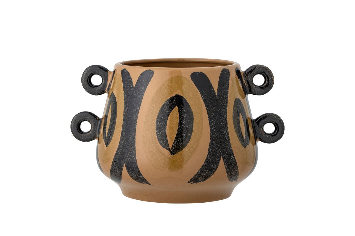 Flower Pot Soria – Decorative Stoneware Design in Brown