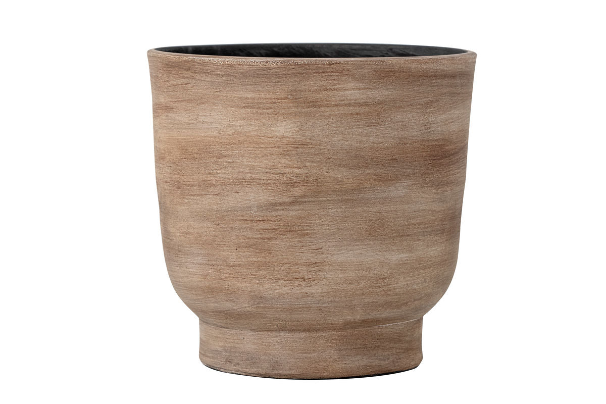 Decorative Flower Pot Serino – Rustic Terracotta Design in Brown