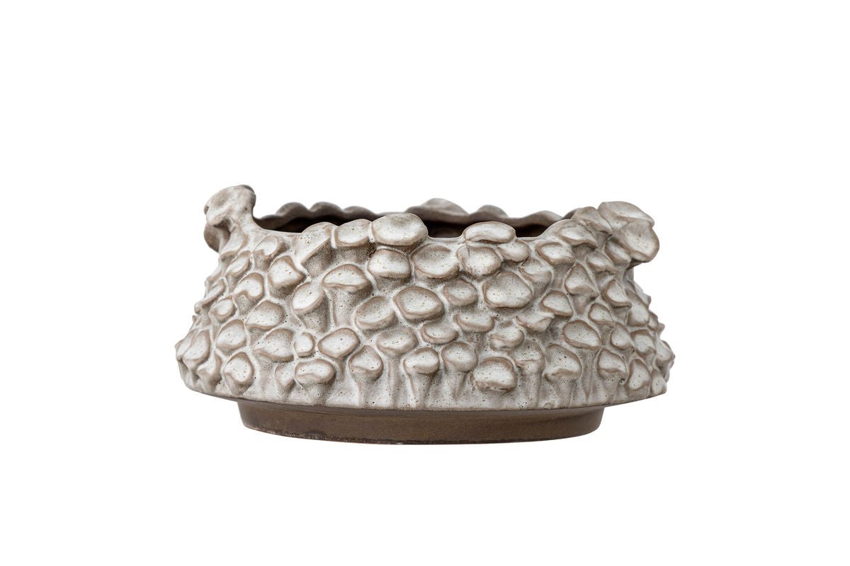 Flower Pot Myra – Sculptural Mushroom Look in Light Gray
