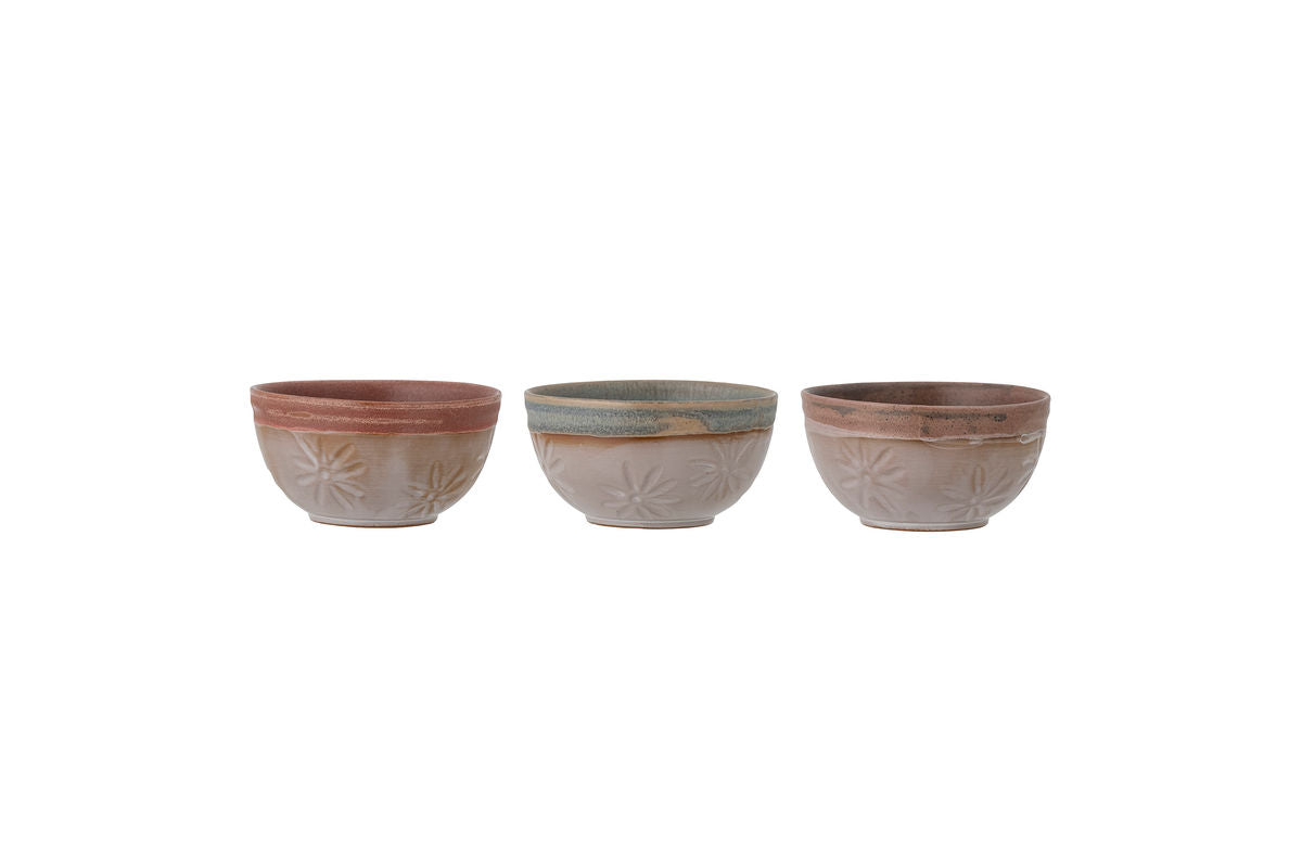 Fiora Bowl Set – Stoneware with Reactive Glaze (Set of 3)