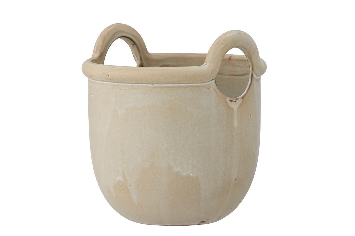 Flower Pot Fjell – Nordic Stoneware Design in Natural Gray