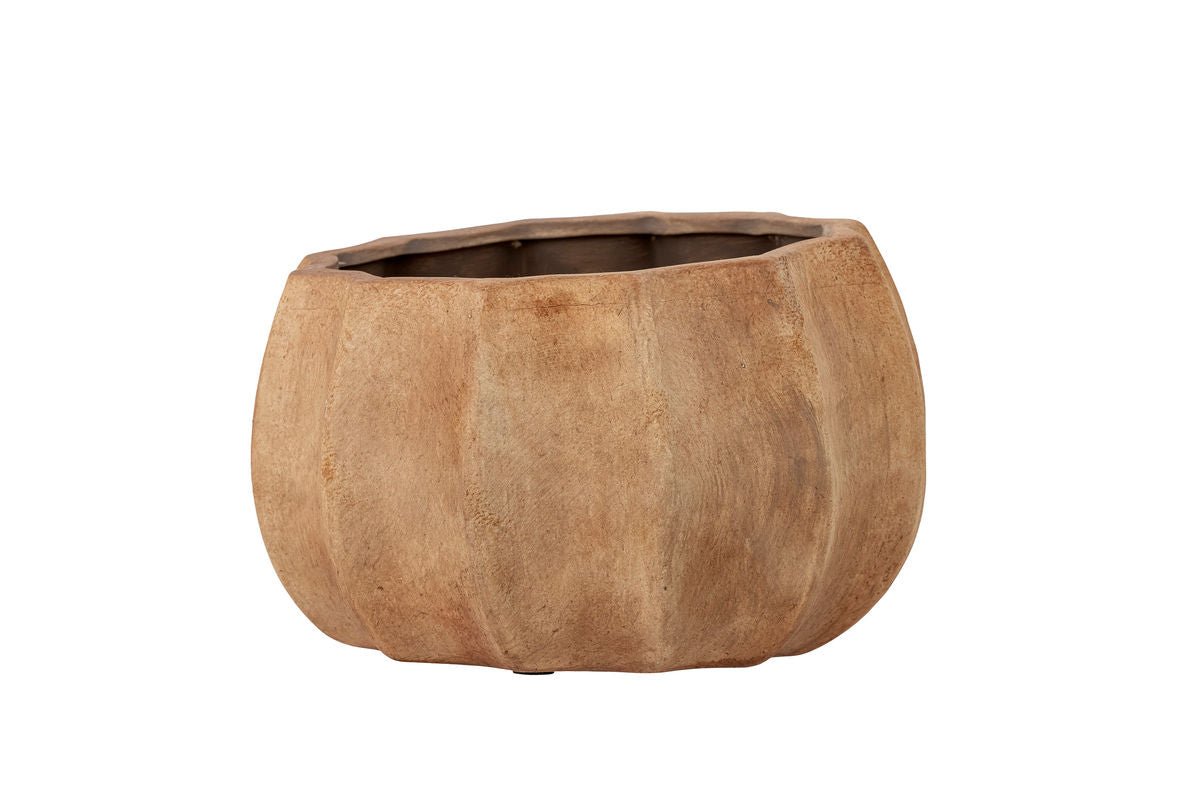 Decorative Flower Pot Lioro – Organic Terracotta Shape in Warm Brown Tones