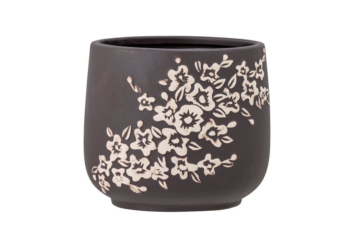Flowerpot Flowerpower – brown stoneware