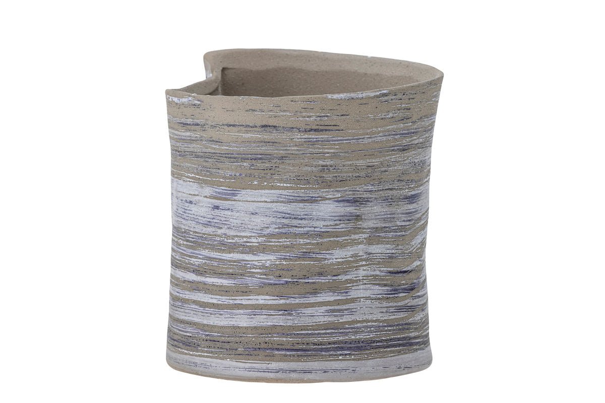 Flower Pot Shepper – Gray Stoneware