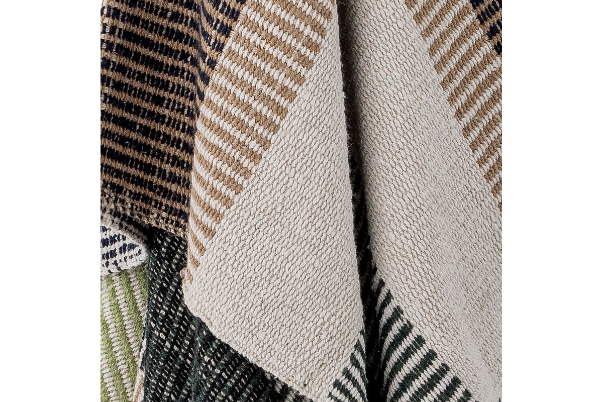 Überwurfdecke Mana  – Braun, aus recycelter Baumwolle