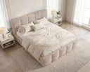 Designer Polsterbett Elva in Bouclé – Beige