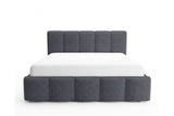 Designer Polsterbett Elva in Bouclé – Anthrazit