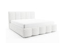 Designer Polsterbett Elva in Bouclé – Weiß