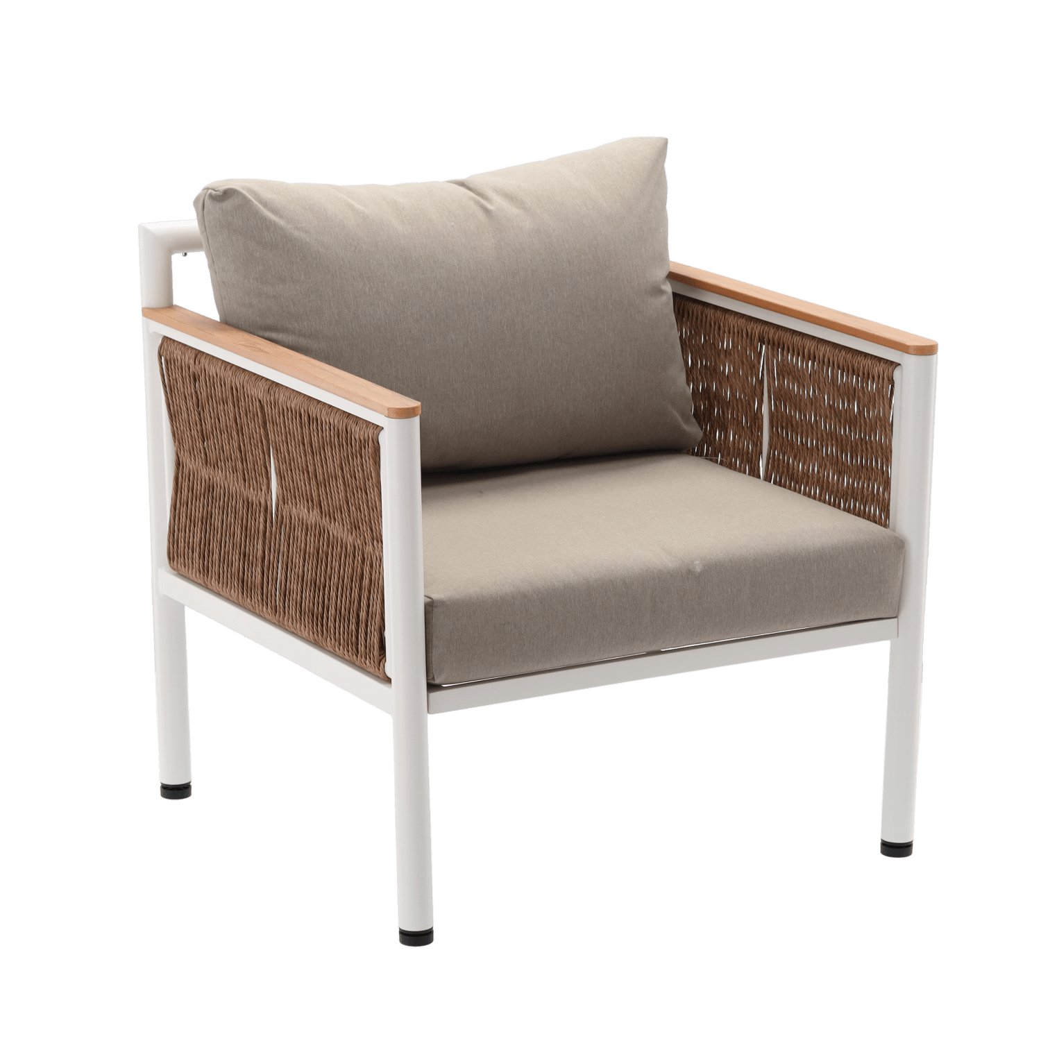 Garden Lounge Set Belora – Aluminum Seating Group with Sofa, 2 Armchairs & Table