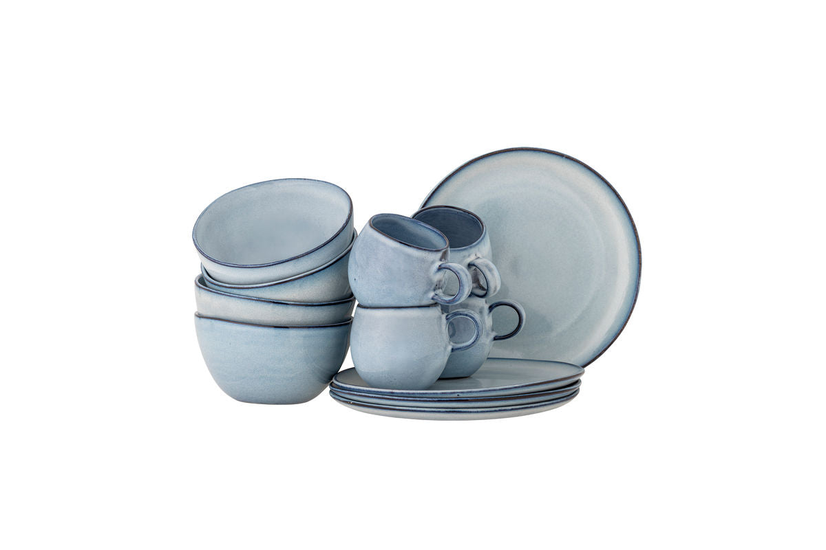 Elani Breakfast Set – Stoneware with Handcrafted Character (12-piece)