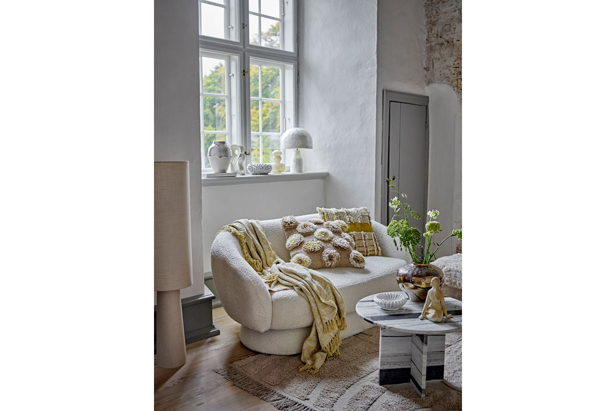 Stehlampe Madrid – Leinen in Natur