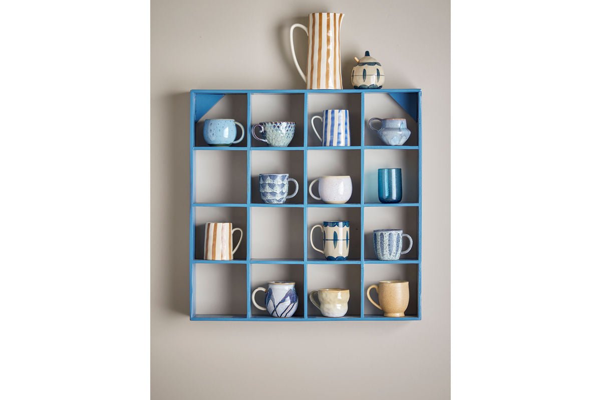 Cup Set "Elvion" – Blue Stoneware (4-piece)