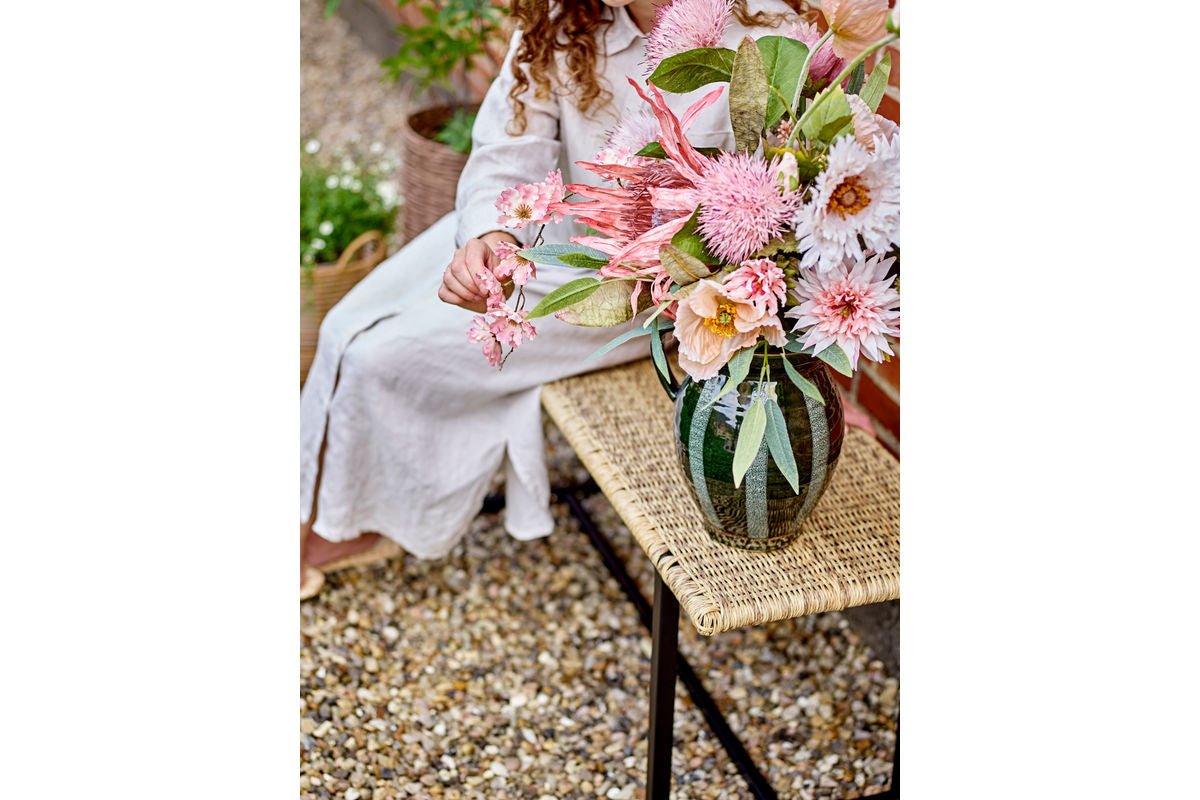 Vase „Elvya“ – Grünes Steingut