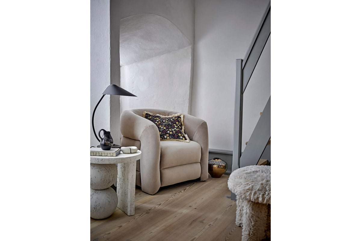 Decorative Cushion Cara - made of Viscose in the Color Blue