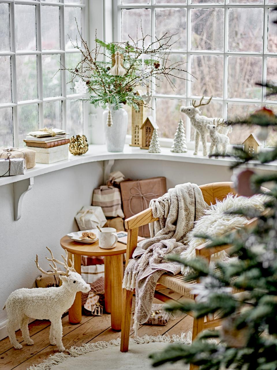 Überwurfdecke Banksia – Braun, aus recycelter Baumwolle